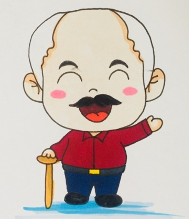老人拄拐杖的简笔画简笔画gif搞笑图片