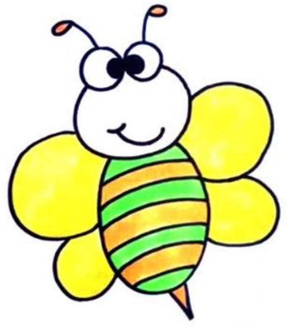卡通小蜜蜂简笔画步骤简笔画gif搞笑图片