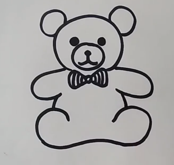 玩具小熊简笔画教程简笔画gif搞笑图片