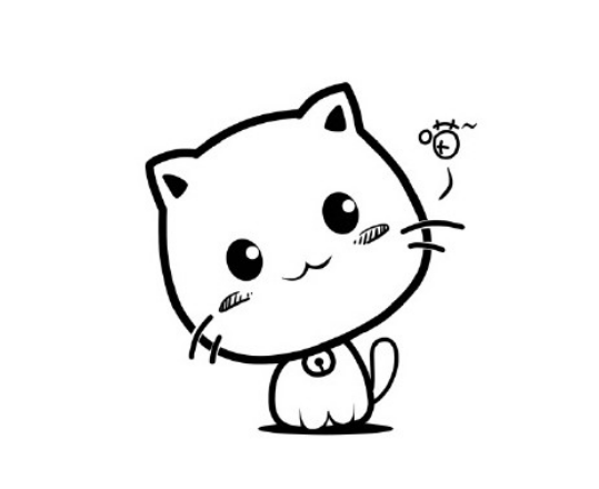 小猫咪的简笔画简笔画gif搞笑图片