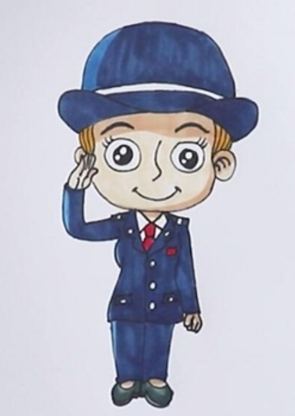 女警察人物简笔画步骤简笔画gif搞笑图片