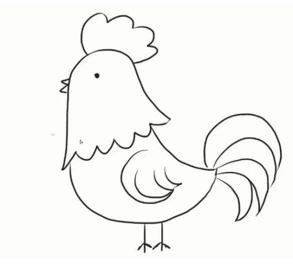 简单的公鸡简笔画教程简笔画gif搞笑图片