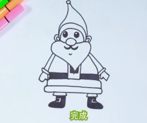 圣诞老人简笔画教程简笔画gif搞笑图片