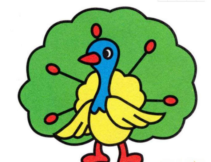 开屏的孔雀简笔画步骤图简笔画gif搞笑图片