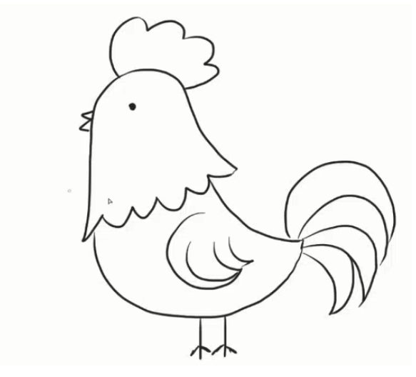 公鸡简笔画教程简笔画gif搞笑图片