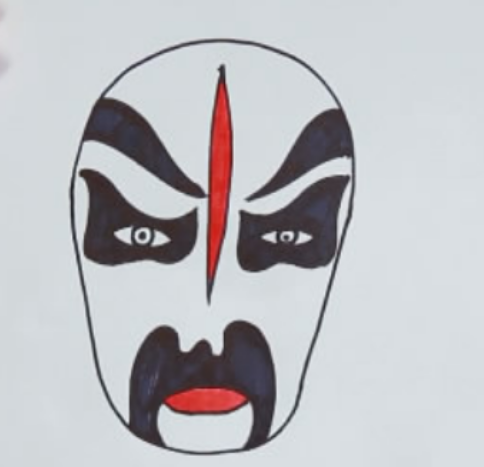 京剧脸谱简笔画教程简笔画gif搞笑图片