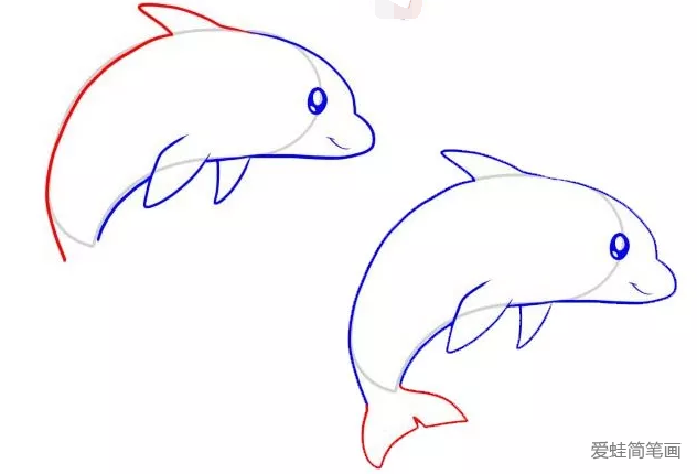 海豚简笔画简笔画gif搞笑图片