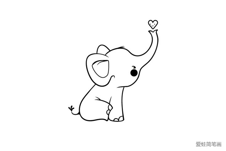 玩耍的小象简笔画gif搞笑图片