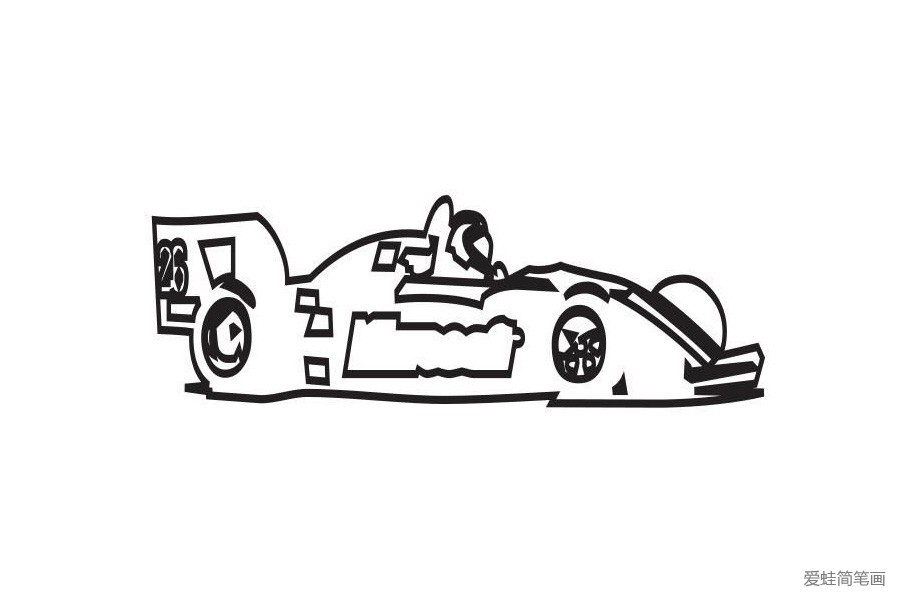 赛车简笔画简笔画gif搞笑图片
