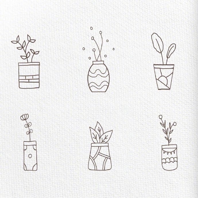 植物手帐简笔画  插画师简笔画gif搞笑图片