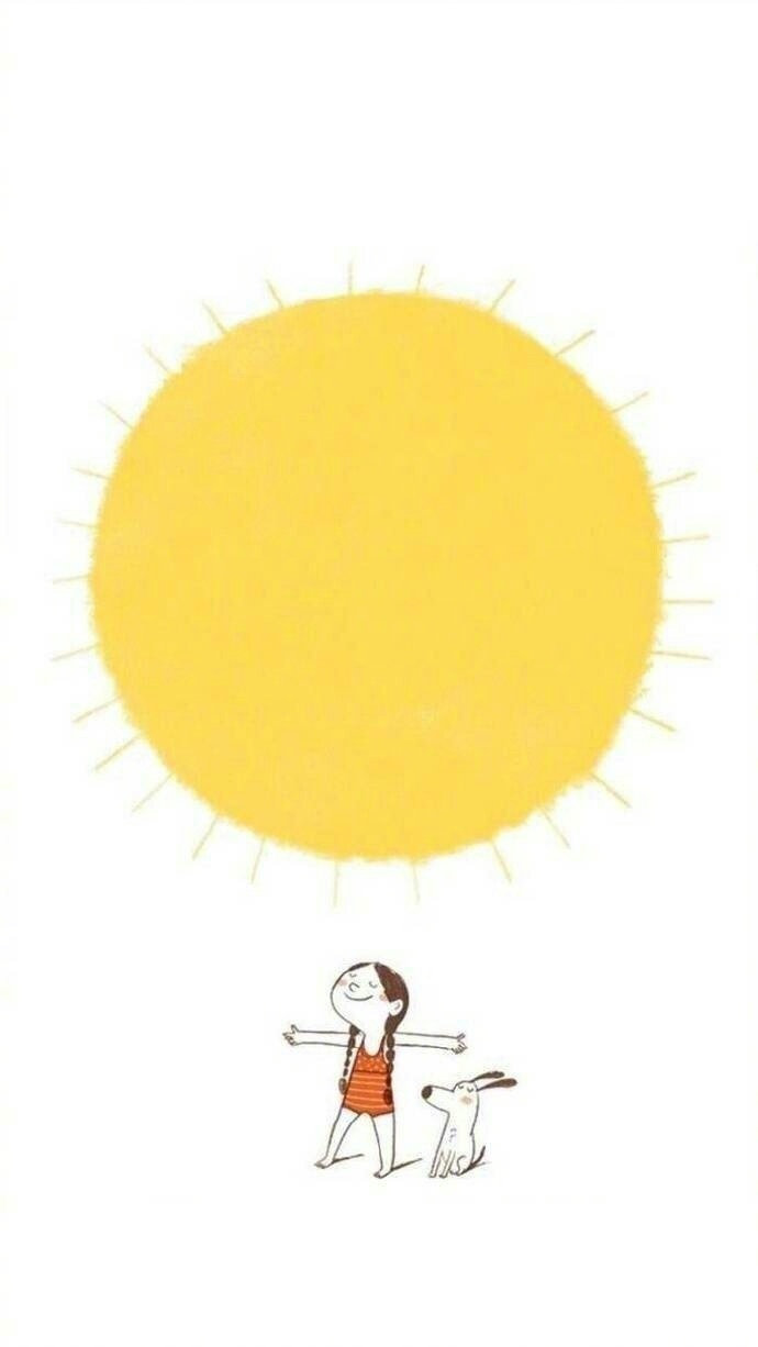 做一个像太阳一样的人，晒走所有不值一提的迷茫。简笔画gif搞笑图片