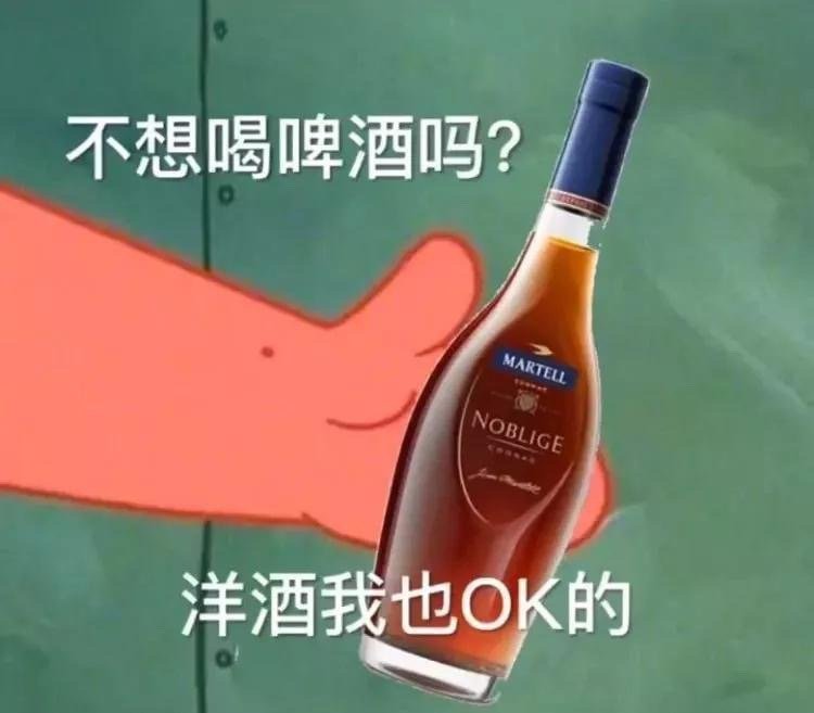 不想喝啤酒吗？洋酒我也ok的斗图啦gif搞笑图片