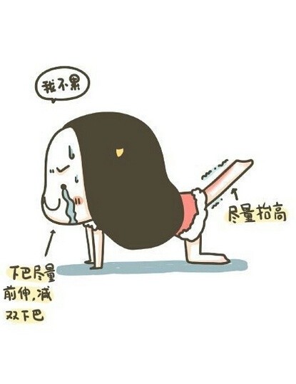 不予尽量前伸，减双下巴，尽量抬高（我不累）斗图啦gif搞笑图片