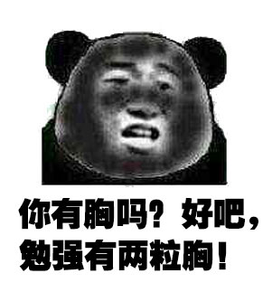 你有胸吗？好吧，勉强有两粒胸！斗图啦gif搞笑图片