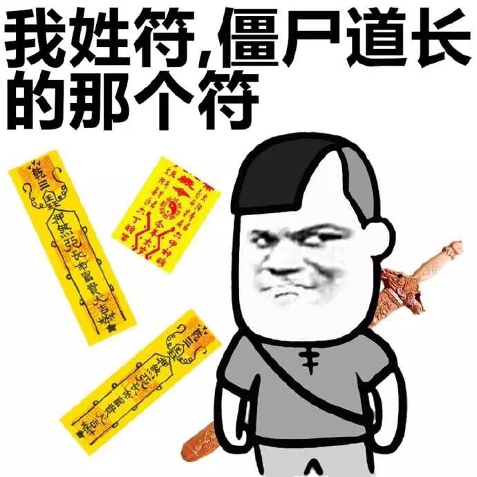 我姓符，僵尸道长的那个符斗图啦gif搞笑图片