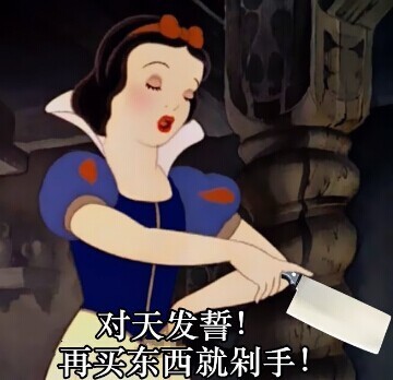 对天发誓！再买东西就剁手！斗图啦gif搞笑图片