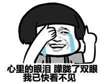 心里的眼泪，朦胧了双眼，我已快看不见斗图啦gif搞笑图片