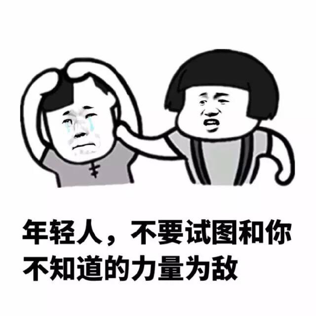 年轻人，不要试图和你不知道的力量为敌斗图啦gif搞笑图片