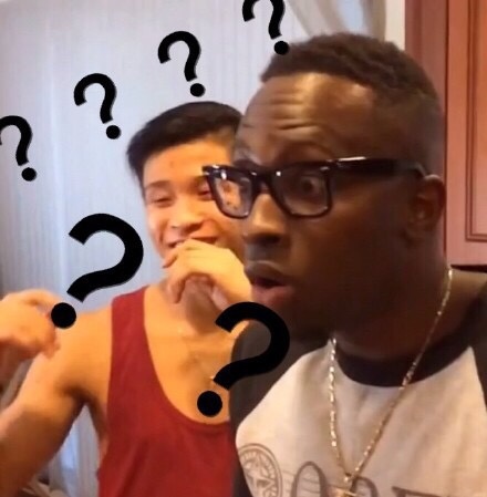 一组黑人问号表情包 要的拿走 ​​​斗图啦gif搞笑图片