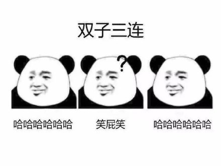 双子三连,哈哈哈哈哈哈 笑屁笑 哈哈哈哈哈哈斗图啦gif搞笑图片