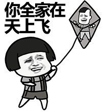 你全家在天上飞斗图啦gif搞笑图片