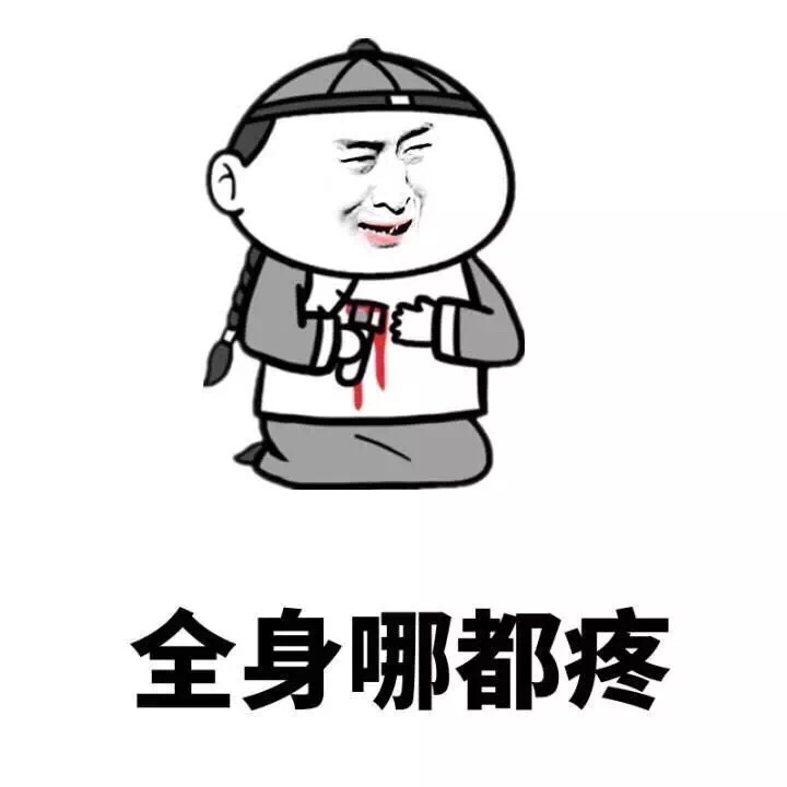 全身哪都疼斗图啦gif搞笑图片