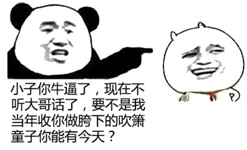 小子你牛逼了，现在不听大哥话了，要不是我当年收你做胯下的吹箫童子你能有今天？斗图啦gif搞笑图片