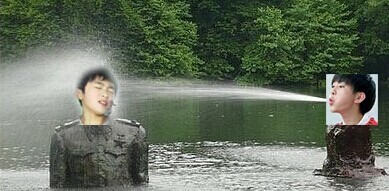 吐口水斗图啦gif搞笑图片