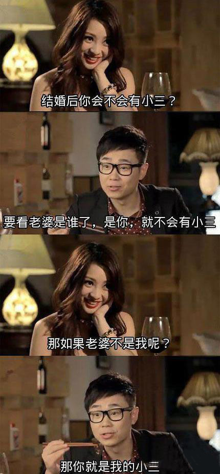 结婚后你会不会有小三？明星gif搞笑图片