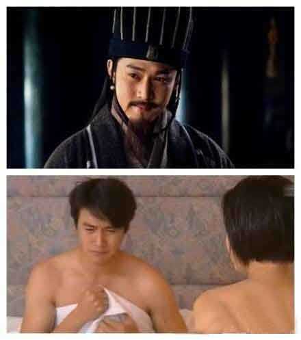 上图：诸葛亮，下图：事后诸葛亮明星gif搞笑图片