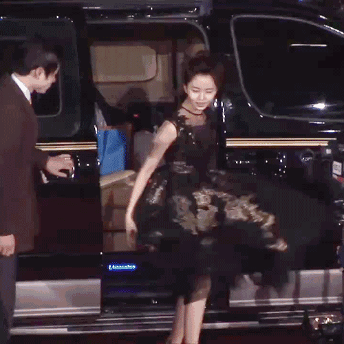 美女下车遇大风明星gif搞笑图片