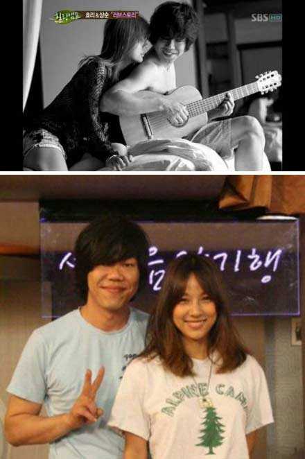 经典屌丝逆袭成功：韩国女歌手李孝利与男友李常顺公布婚讯明星gif搞笑图片