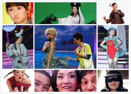 “坡姐”怎样炼成的 谢娜搞笑图片火爆网络明星gif搞笑图片