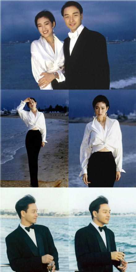 1993年的嘎纳，那时的巩俐、张国荣明星gif搞笑图片