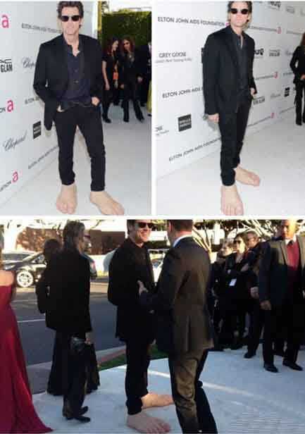 金凯瑞在奥斯卡上穿的鞋真操蛋明星gif搞笑图片