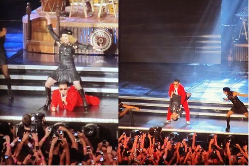 鸟叔现身麦当娜个唱明星gif搞笑图片