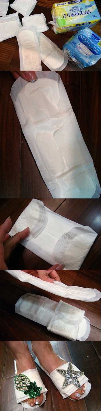 卫生巾的另一个用处器物gif搞笑图片