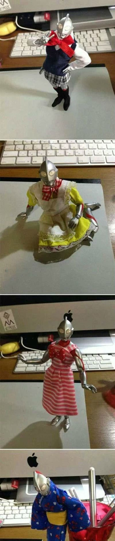 千娇百媚的奥特曼器物gif搞笑图片