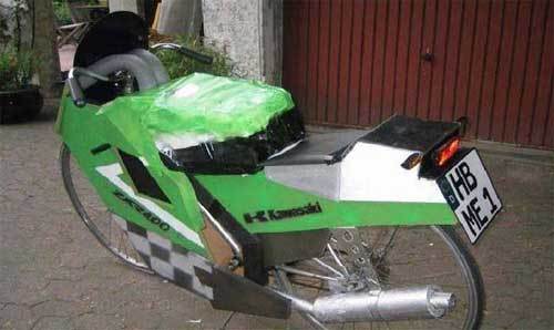 霸气外漏的自行车器物gif搞笑图片