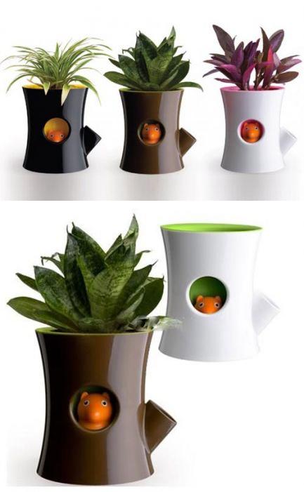 创意花盆器物gif搞笑图片