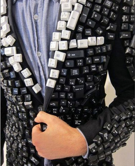 绝版创意键盘上衣器物gif搞笑图片