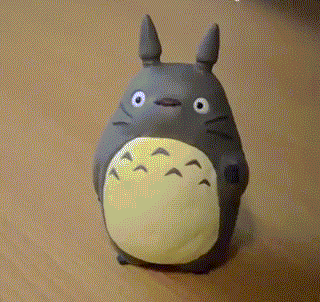 龙猫投影型键盘，感觉萌萌哒！器物gif搞笑图片