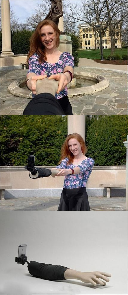 单身狗的自拍神器器物gif搞笑图片