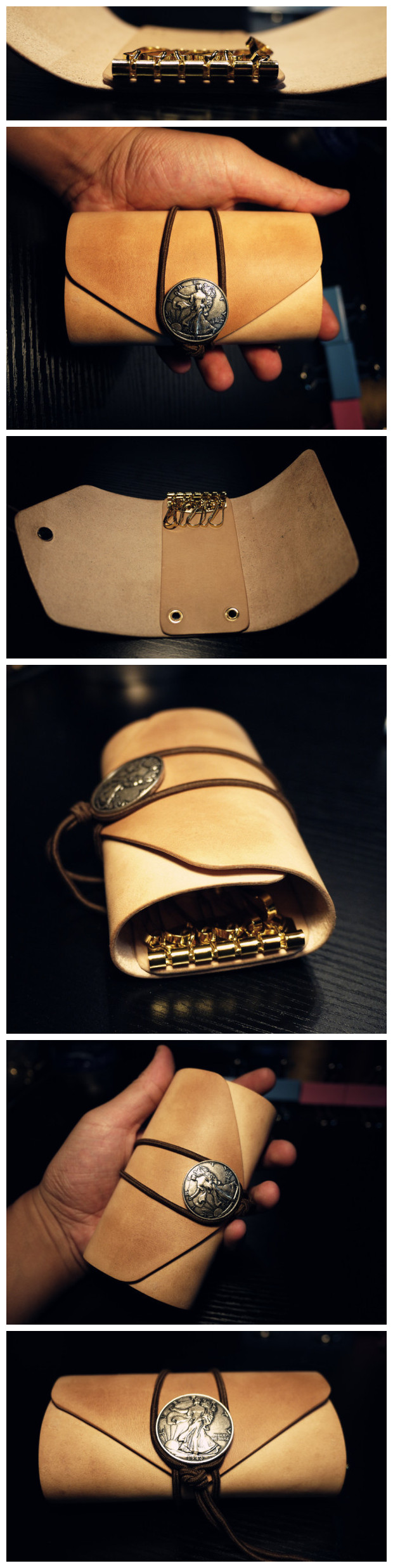 自手做钥匙包~简单骚气~器物gif搞笑图片