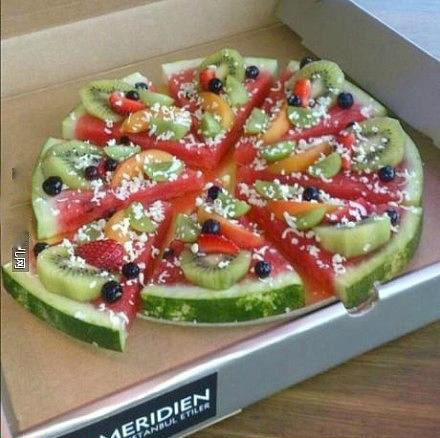 黑暗料理界的新代表——水果比萨器物gif搞笑图片