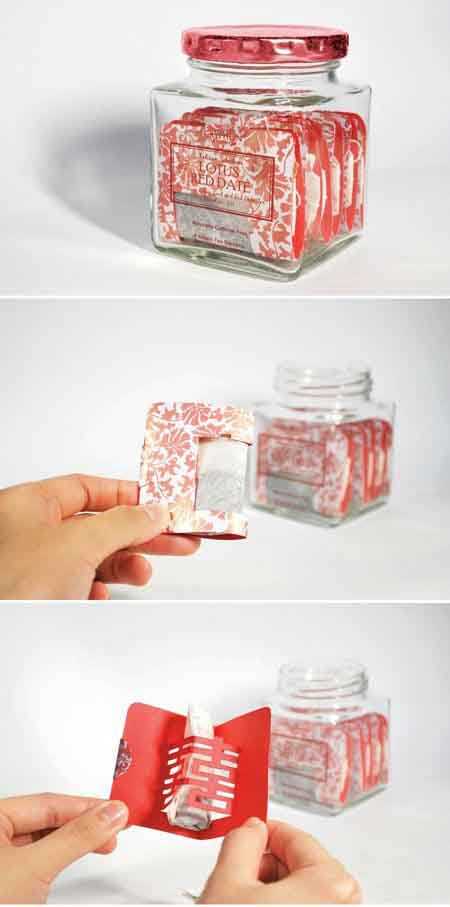 中国风的茶包婚礼回礼，创意十足器物gif搞笑图片