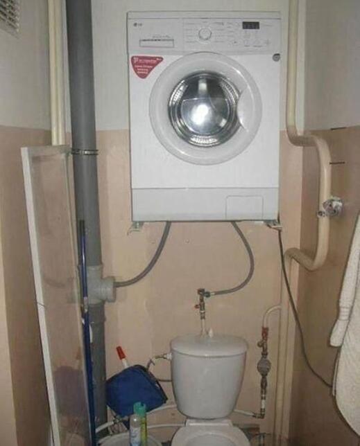 很环保的一个洗衣机器物gif搞笑图片