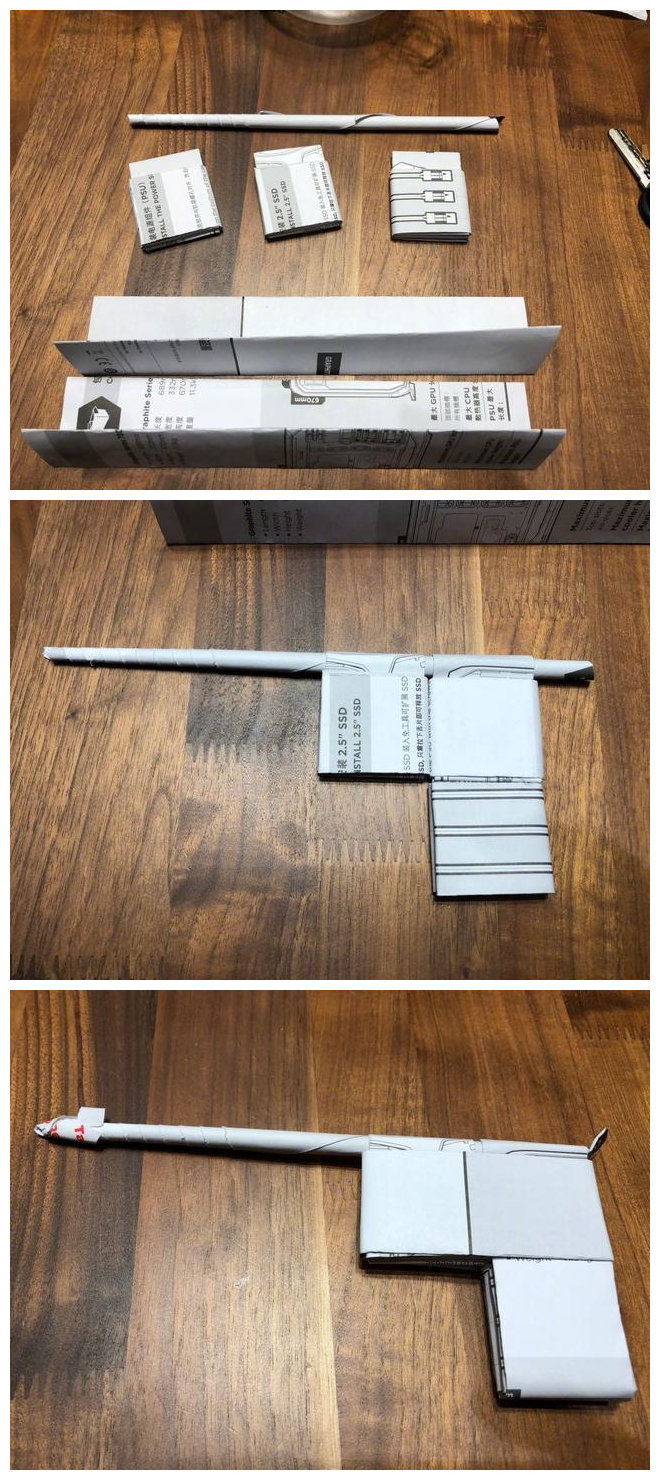 小时候玩过这种纸手枪咩？器物gif搞笑图片