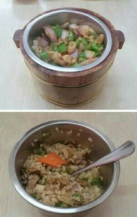 18元的木桶饭，我把桶拆了，感觉就值2元钱了——吃了这么多年，你终于明白了~器物gif搞笑图片