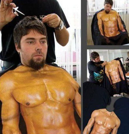 爱上了这家理发店的理发技术器物gif搞笑图片